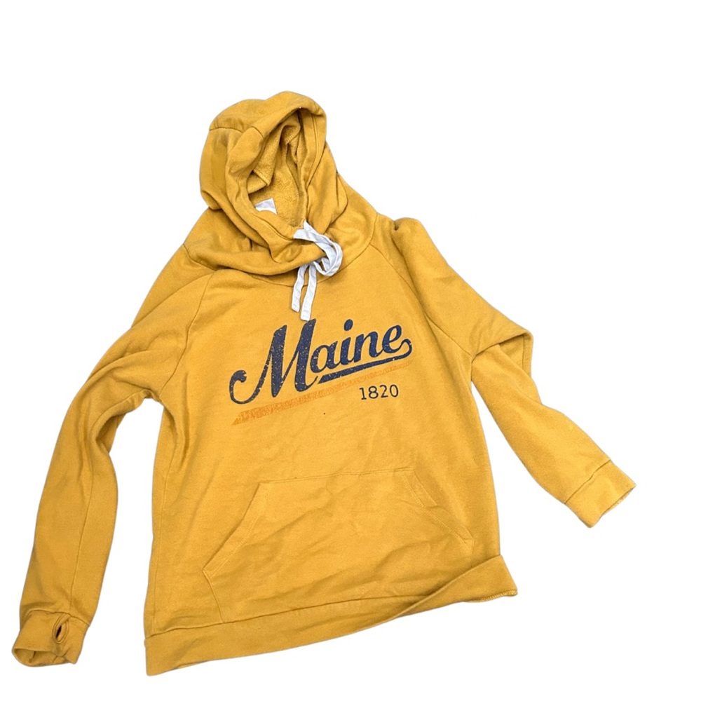 Mustard Yellow “Maine 1820” Hoodie – XL by Good Land Supply Co.